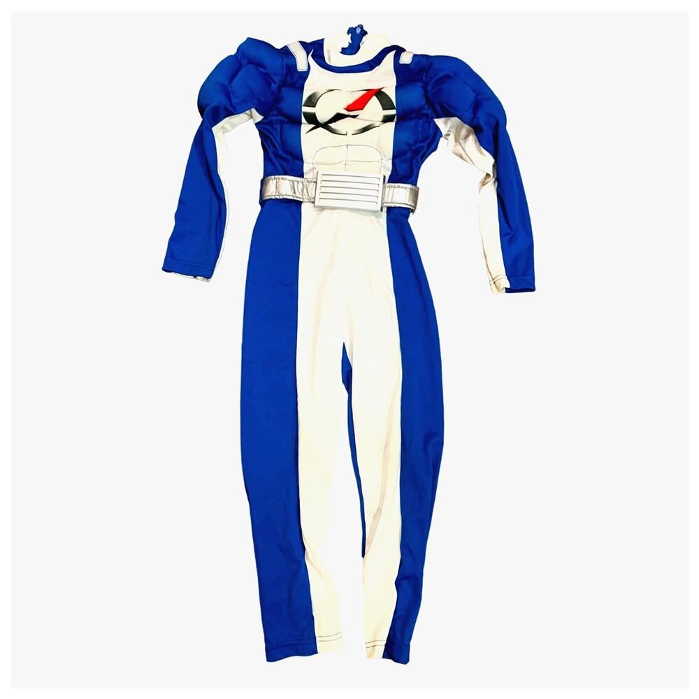 Power Rangers Operation Overdrive Blue Muscle Costume Kids Jumpsuit Halloween